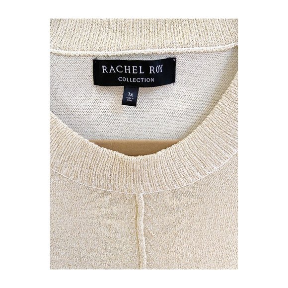 RACHEL ROY COLLECTION METALLIC KNIT TOP - Picture 2 of 2